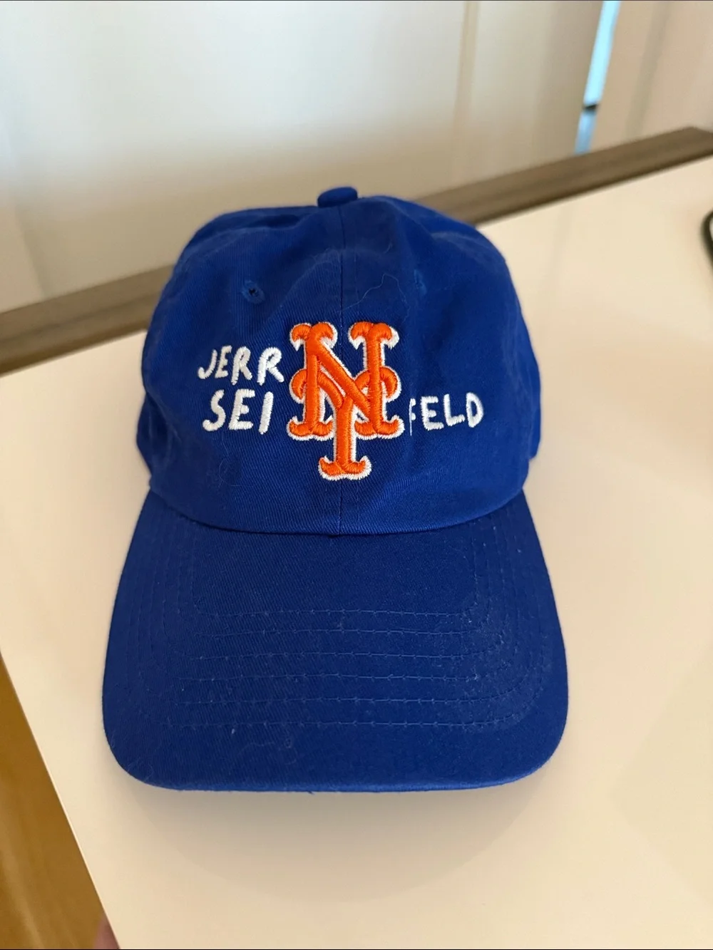 Seinfeld Royal Blue Dad Hat NY Hamsa Club Mets